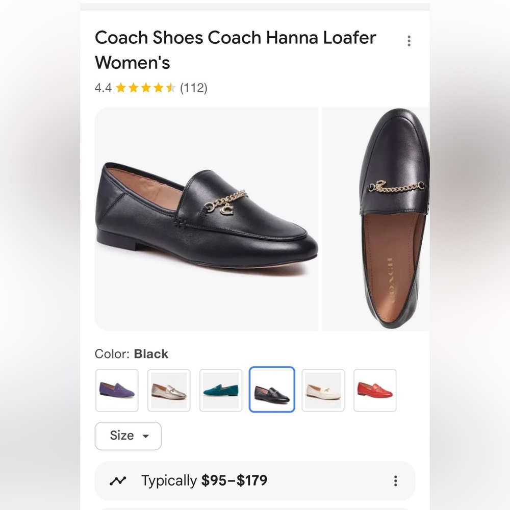 Coach Hannah Loafers with chain